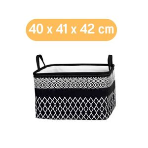 Bolsa Cesta de Almacenamiento Multiuso Organizador para Dormitorio Lavandería Negro