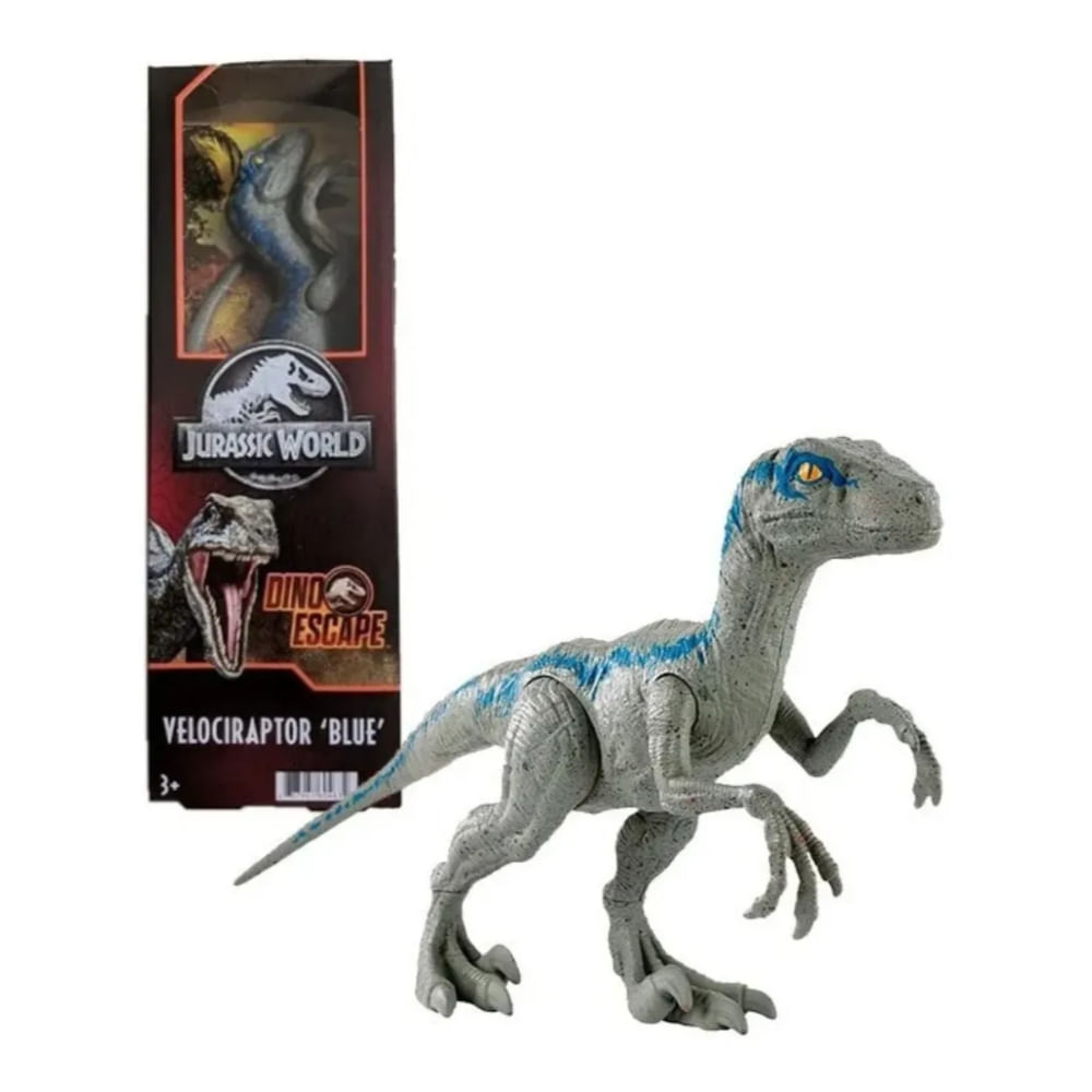 Jurassic Park World Velociraptor Blue Mattel 30cm Real Plaza 8661