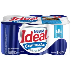 Mezcla Láctea IDEAL Cremosita Lata 390g Paquete 6un