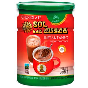 Chocolate Instántaneo SOL DEL CUSCO Canela y Clavo Frasco 220g