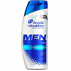 Shampoo HEAD & SHOULDERS Men 3 en 1 Frasco 650ml
