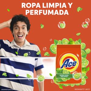 Detergente en Polvo ACE Aroma Limón Bolsa 750g