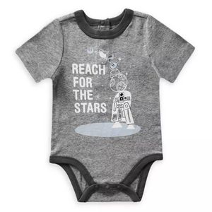 Body Shop Disney 100% Algodón Diseño Droides Star Wars Mangas Cortas para Bebé Niño