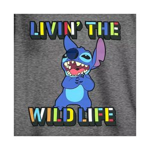 Polos Shop Disney Gris Manga Larga con Diseño Stitch para Niño