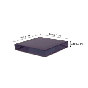 Taco Vidrio Lila Brillante 5 x 5 cm