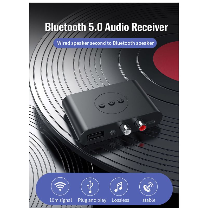 Receptor de audio Bluetooth 5.0, adaptador inalámbrico Bluetooth