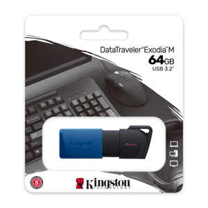 Memoria USB Kingston 64gb Exodia M Retractil