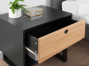 Velador Contemporáneo Maravi Negro 50 cm