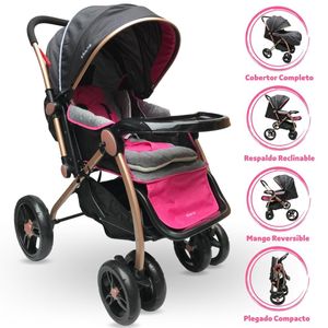 Coche Cuna Deportivo Confort Gold Baby Craft Rosado