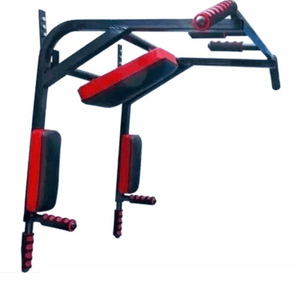 Barra Dominada con Saco de Boxeo de 100 CM. con Guantes y Cadena