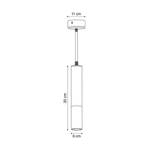 Colgante Tube socket GU10 negro No incluye foco