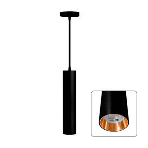 Colgante Tube socket GU10 negro No incluye foco