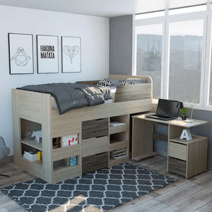Camarote Nido Infantil DMuebles Londres + Escritorio Multifuncional