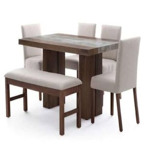 Comedor DMuebles Hannah 4 Sillas + Banqueta