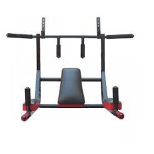 Barra Dominada con Saco de Boxeo Vacio de 100 CM. con Guantes y Cadena