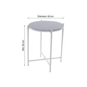 Mesa auxiliar Mobis 45x53cm blanco