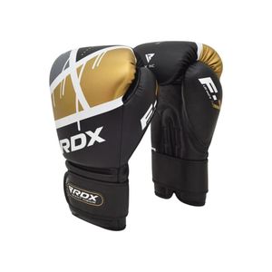 Guantes de Boxeo F7 RDX Negro/Dorado 12oz