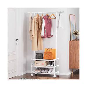 Zapatera Organizador Multiuso De 3 Niveles Con Ruedas Blanco