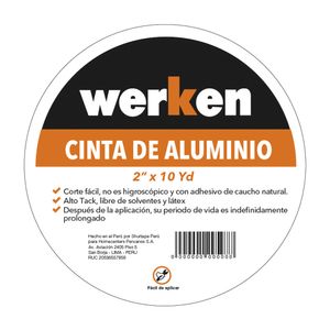 Cinta aluminio Werken 2" x 10 Yds