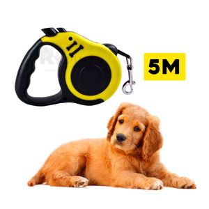 Correa Telescópica de 5M Retráctil para Gatos Amarillo