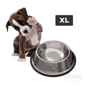 Plato Premium de Acero Inoxidable para Perros y Gatos XL
