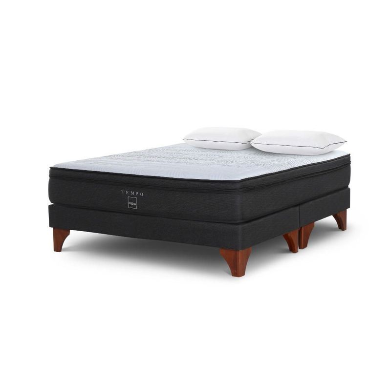 Cama Europea Rosen Tempo Queen 2 Almohadas Memory Max Real Plaza