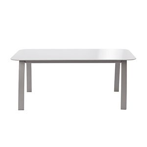 Mesa terraza Alma metal + vidrio Gris 85x45cm