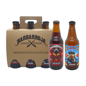 Cerveza Barbarroja 6 Pack Capitán Red y Caprichosa 330ml Paquete 6un