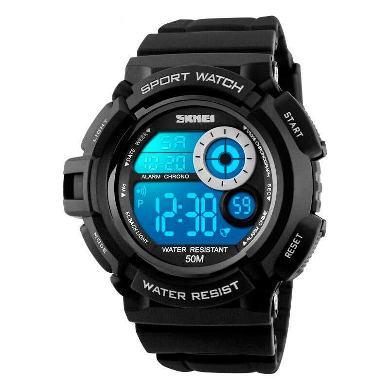 Reloj SKMEI Drop 1222 Digital Deportivo Iluminacion Multiple Negro Real Plaza