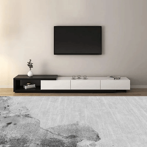 Mesa de Tv Contemporánea Minogue Blanco-Negro  265 cm