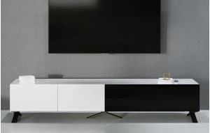 Mesa de Tv Contemporánea Bladesch Blanco-Negro 230 cm