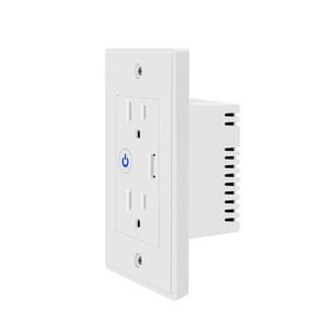 Tomacorriente de Pared Inteligente USB WiFi Blanco