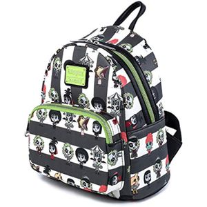 Bolso de Hombro con Doble Correa para Mujer Loungefly Beetlejuice Chibi All Over Print