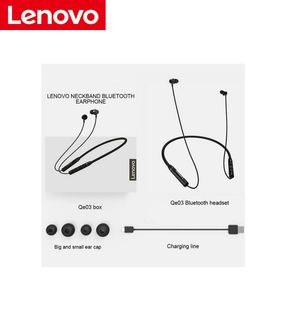 Audifonos Bluetooth Lenovo QE03 2 unid Negro