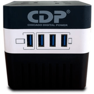 Estabilizador De Voltaje CDP 4 Tomas - 4 USB  600VA/300W RU-AVR604I
