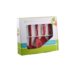 Set de Utensilios Facusa Nylon x5 Piezas -Rojo