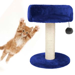 Rascador + Cama + Juguete para gato - Azul