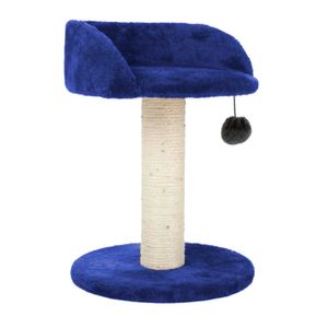 Rascador + Cama + Juguete para gato - Azul