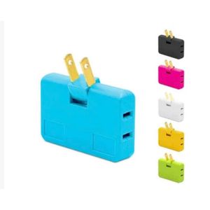 Adaptador Enchufe Triple Giratorio - Pack 1 Pzas