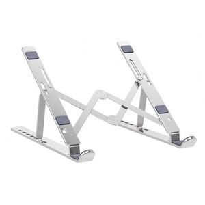 Soporte S&T HS-Z34FLS de Aluminio Para Laptop Portátil Plegable Ajustable Silver