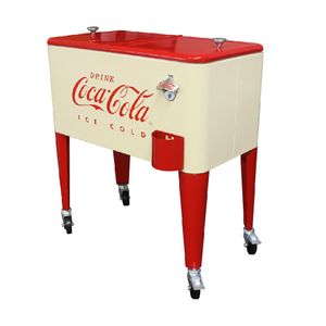 Hielera Coca Cola Retro 60qt Crema y Roja