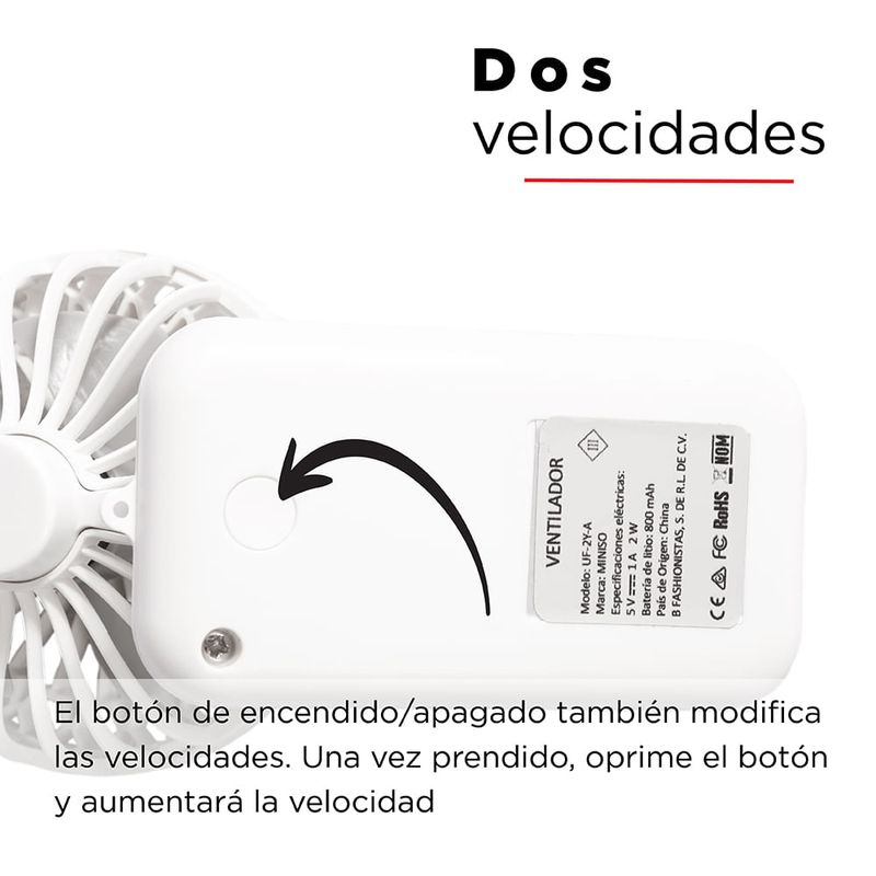 Mini Ventilador Con Clip - Tecnologia - Miniso en Línea - Miniso