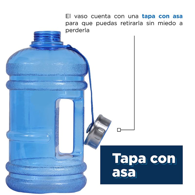 Tomatodo para Agua de Plastico mas Cañita Azul