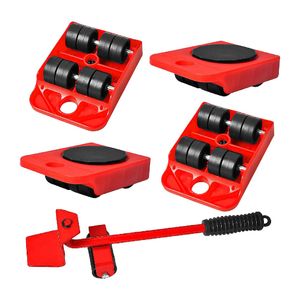 Kit de Ruedas para Mover Muebles Pesados Fácil Rojo