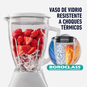 Licuadora Oster 2 Velocidades con Vaso de Vidrio y Control de Perilla - Blanco