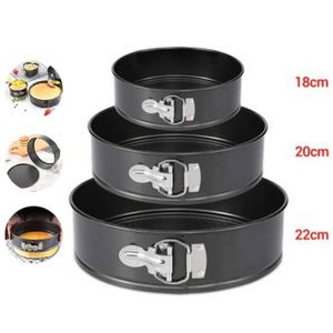 Set de 3 Moldes de Reposteria Desmontable Redondo Antihederente