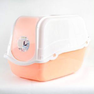 Arenero para Gatos - Bandeja Cerrada con Filtro - Melón