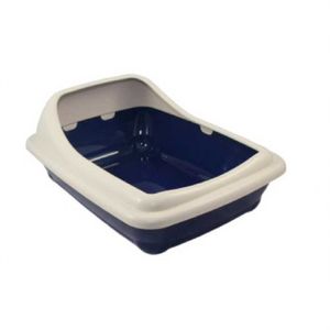 Arenero para Gatos - Bandeja con Borde Birba - Azul