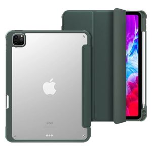 Smart Case Para El Ipad 11 Pro 2020 Pine Green - Transparente + Lamina De Vidrio