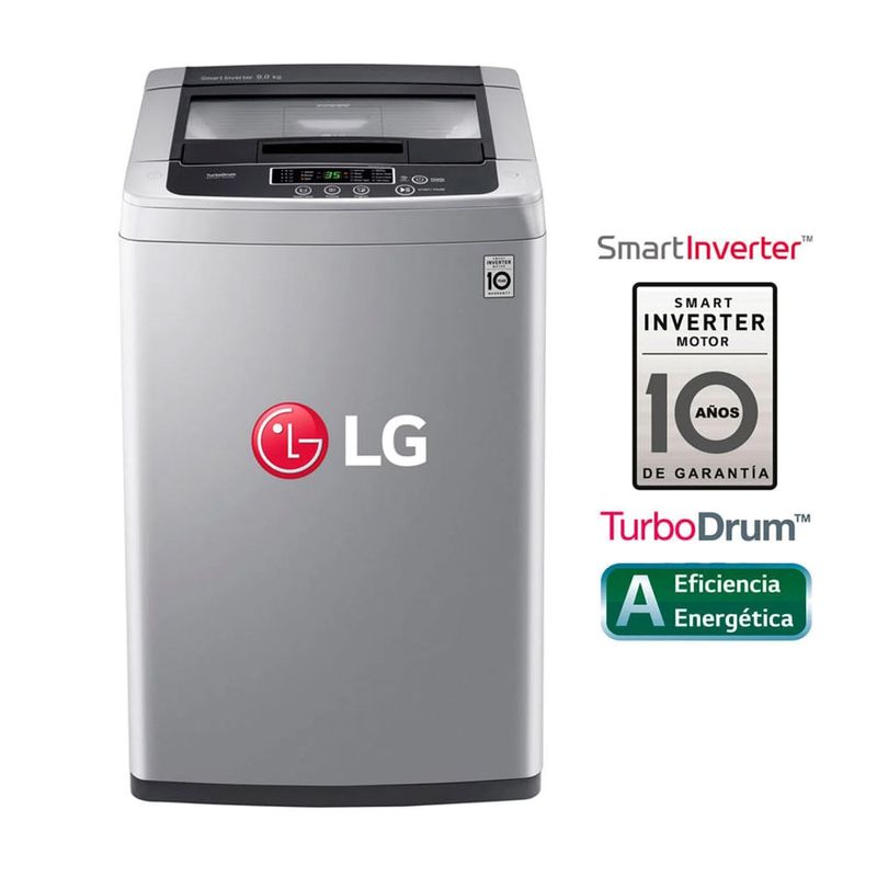 LG 9kg Lavadora Carga Superior, Smart Inverter, Smart Motion